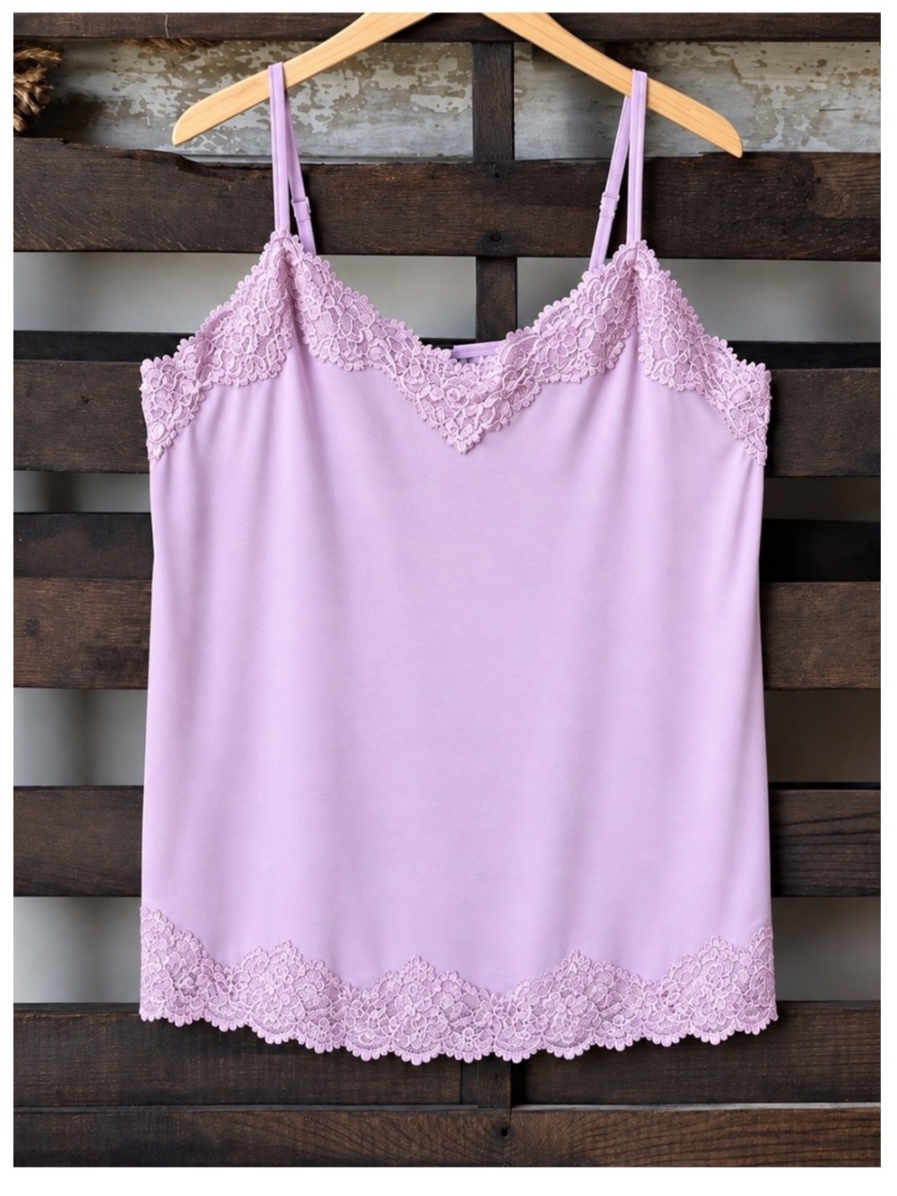 LANE BRYANT Lace Cami in Light Lavender Sz 18/20